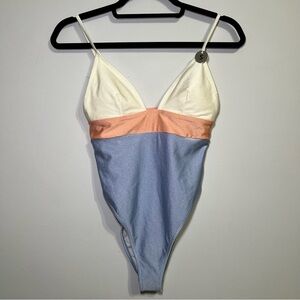 Forever 21 Color Block High Cut Bathing Suit Size Small